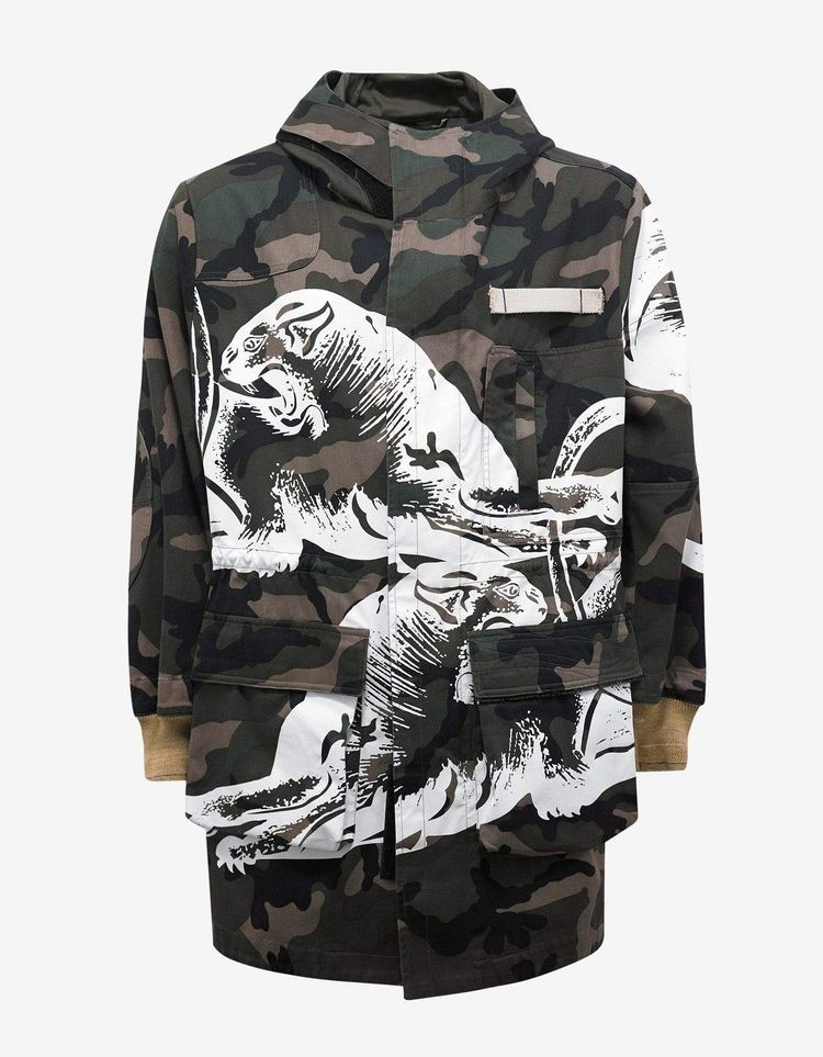 Valentino Valentino Green Camo & Panther Print Parka product image