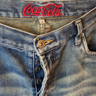 Vintage Coca Cola ware blue jeans with Coca Cola embroidery. Rare find. 2