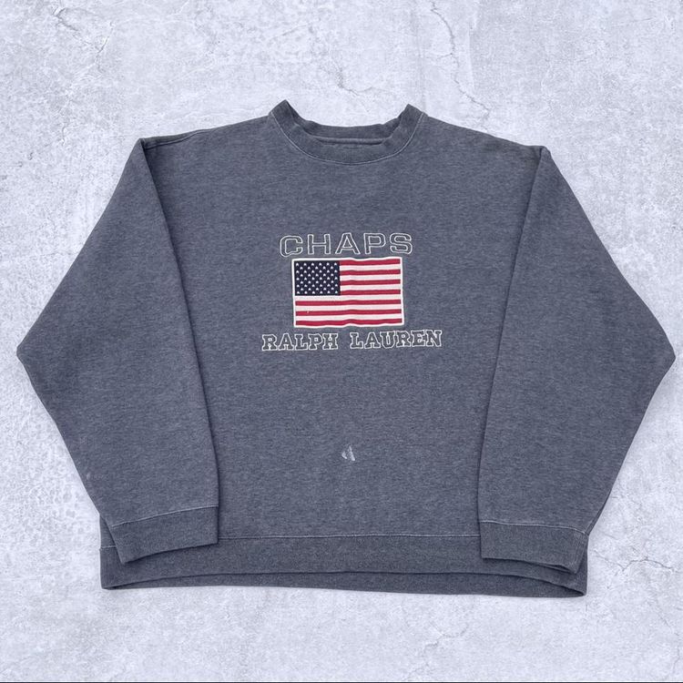 Chaps Ralph Lauren Spell Out Grey Sweatshirt image 1