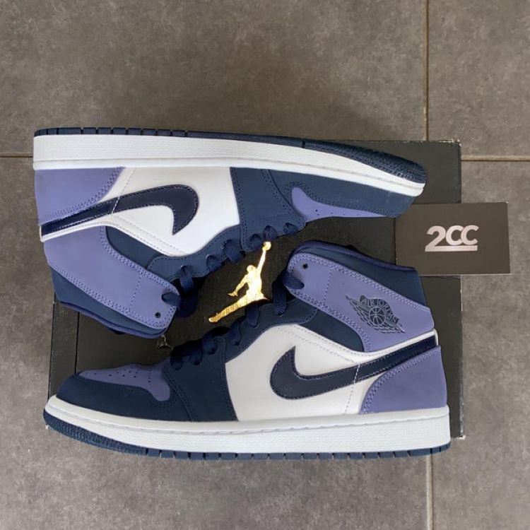 - Air Jordan 1 Mid Obsidian Sanded Purple image 1
