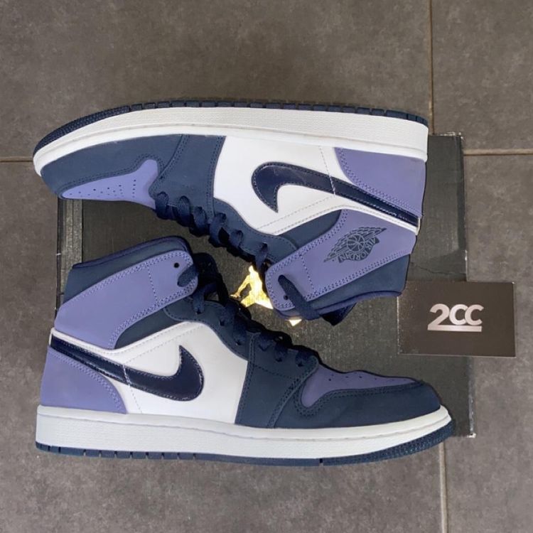 - Air Jordan 1 Mid Obsidian Sanded Purple image 2