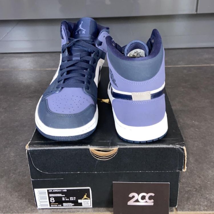 - Air Jordan 1 Mid Obsidian Sanded Purple image 3