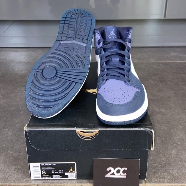 - Air Jordan 1 Mid Obsidian Sanded Purple image 4