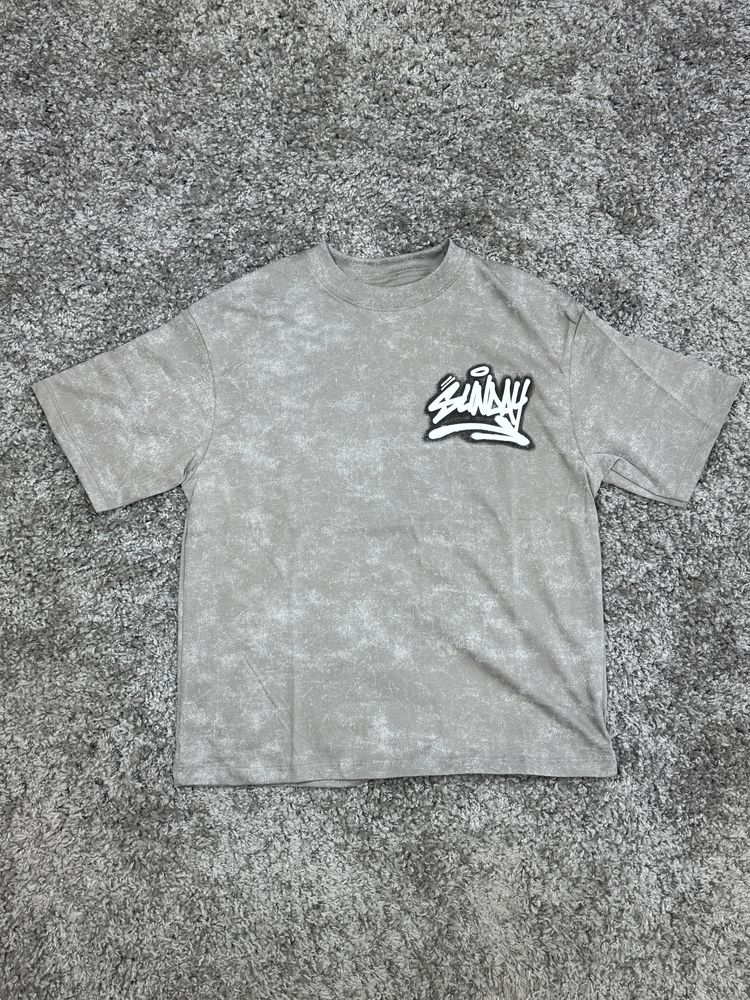Grey T-Shirt With Graffiti Text