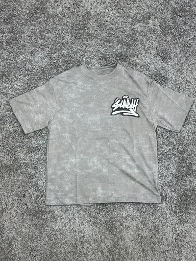 Grey T-Shirt With Graffiti Text