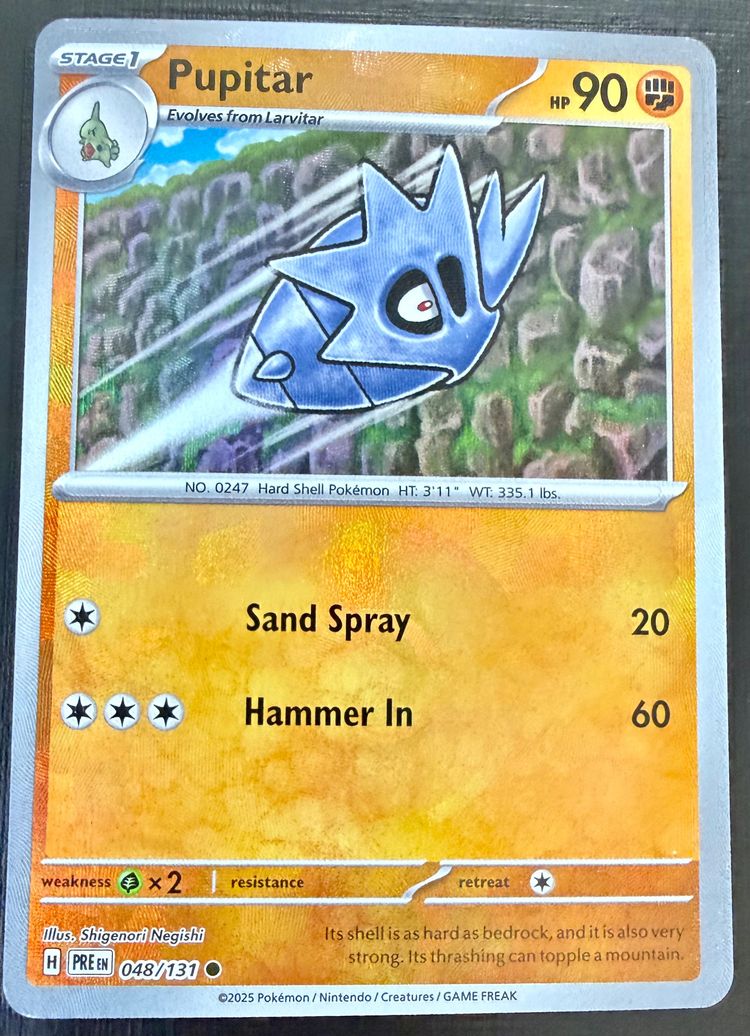 Pokémon Pupitar (Poke Ball Pattern) Prismatic Evolutions 48/131 Common Holo product image