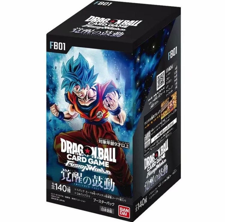 Bandai Dragon Ball Super Card Game Fusion World 01 FB01 - 24 Bustine con 12 Carte ciascuna e 1 Codice Digitale per Gioco in Giapponese