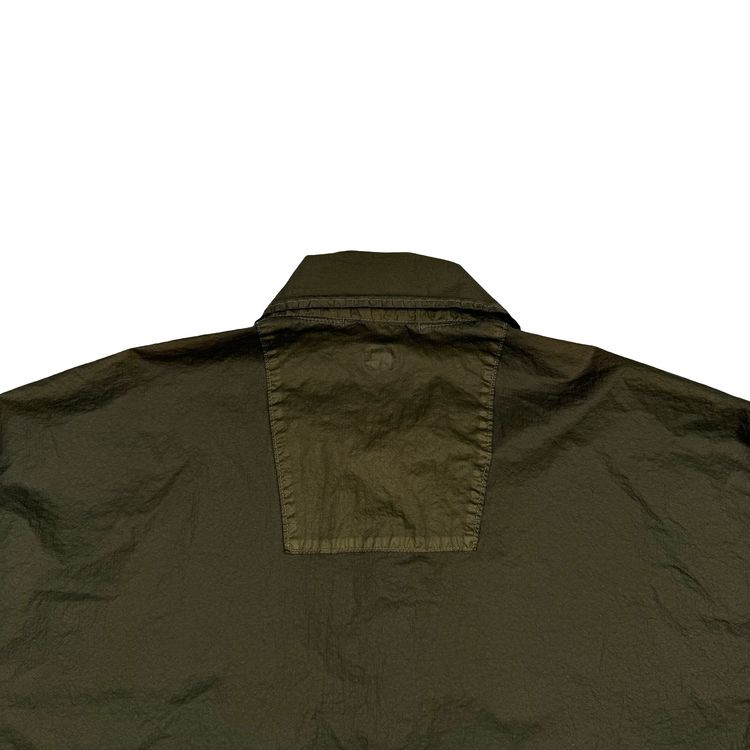 CP Company Khaki Brown Spellout Nylon Short Sleeve Button Shirt - Medium 5