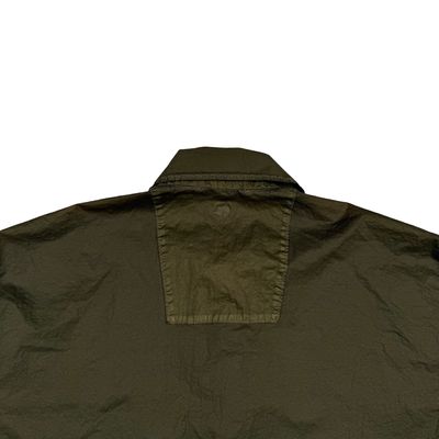 CP Company Khaki Brown Spellout Nylon Short Sleeve Button Shirt - Medium 5
