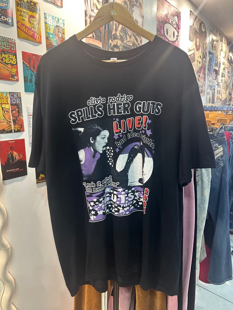 Olivia Rodrigo Black Graphic T-Shirt