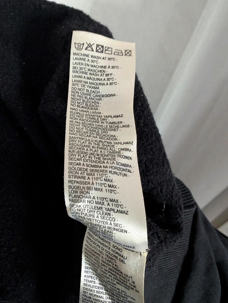 Diesel Black Rose Outline Graphic Sweatshirt Jumper Stud Detail image 7