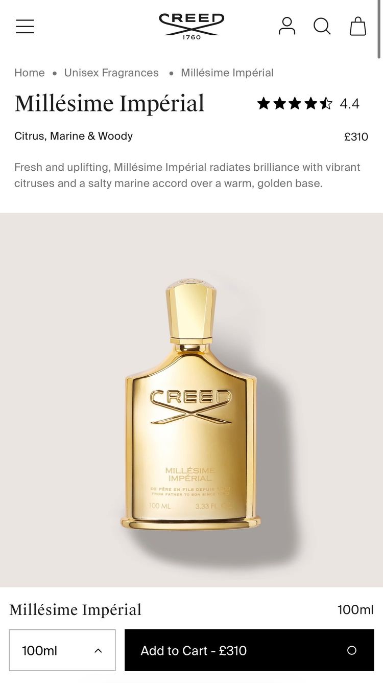 Creed Millésime Impérial Unisex Fragrance