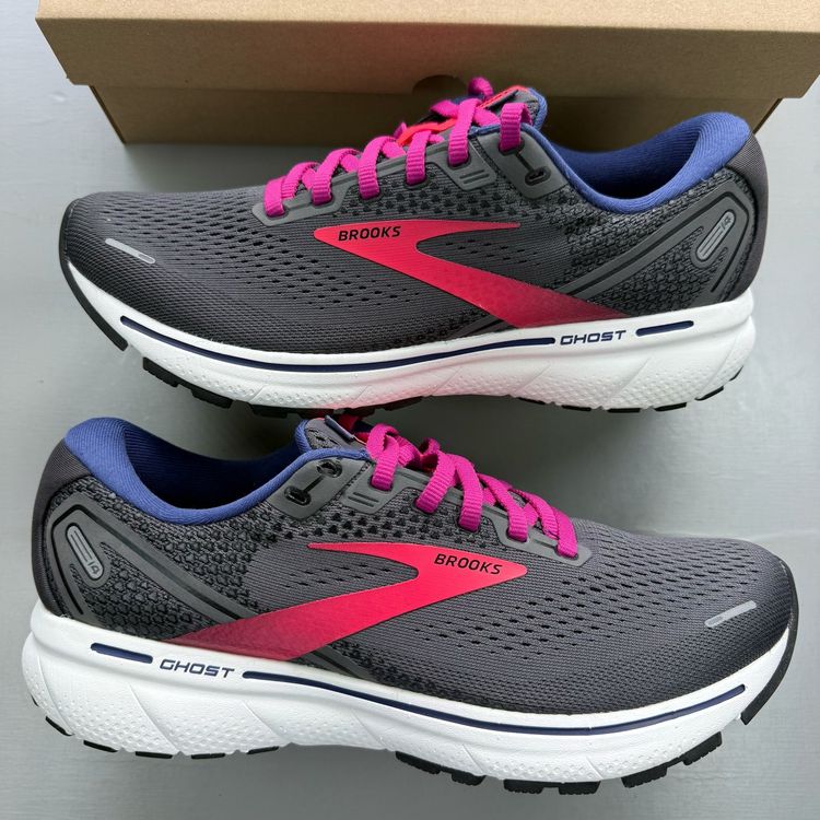 Brooks Ghost 14 Size UK 7 Pearl Black Pink Women's Trainers 1203561B058