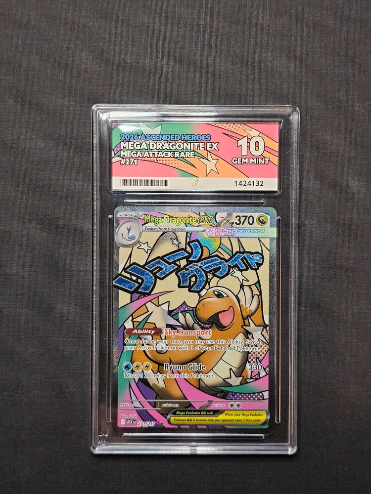 Mega Dragonite Ex 271/217 Ace Gem Mint 10 image 1