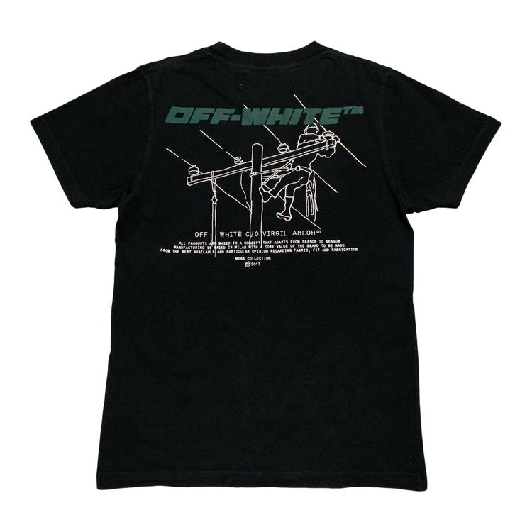 Off White Medium Trellis Worker Black Tee Virgil Abloh image 1