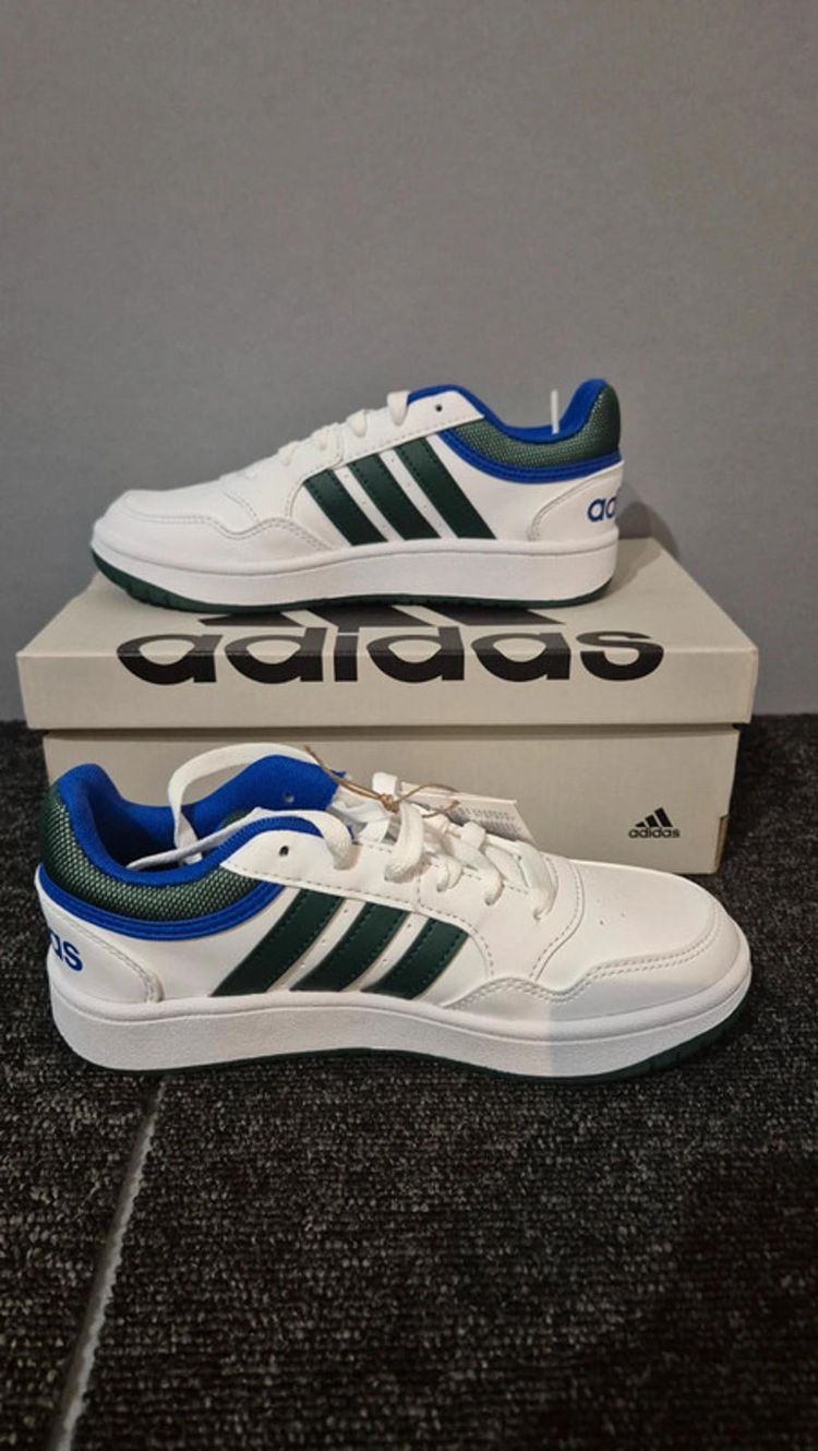 Adidas Hoops Lows White/Blue Junior
