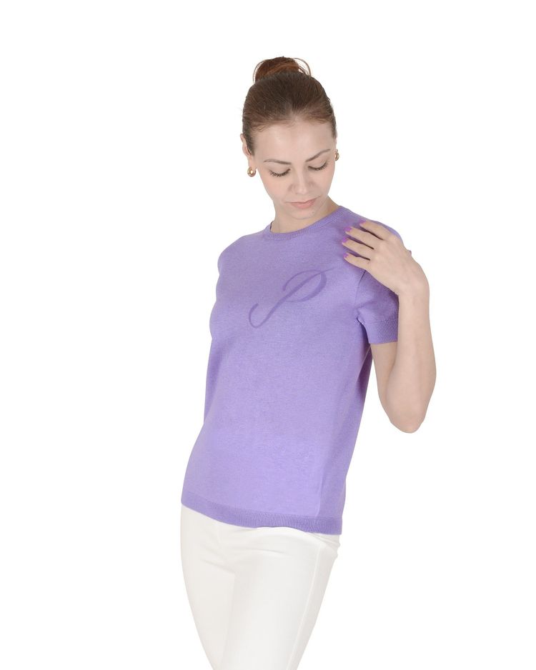 Dee Ocleppo Short Sleeve ART 003 LILAC LETTER P image 1