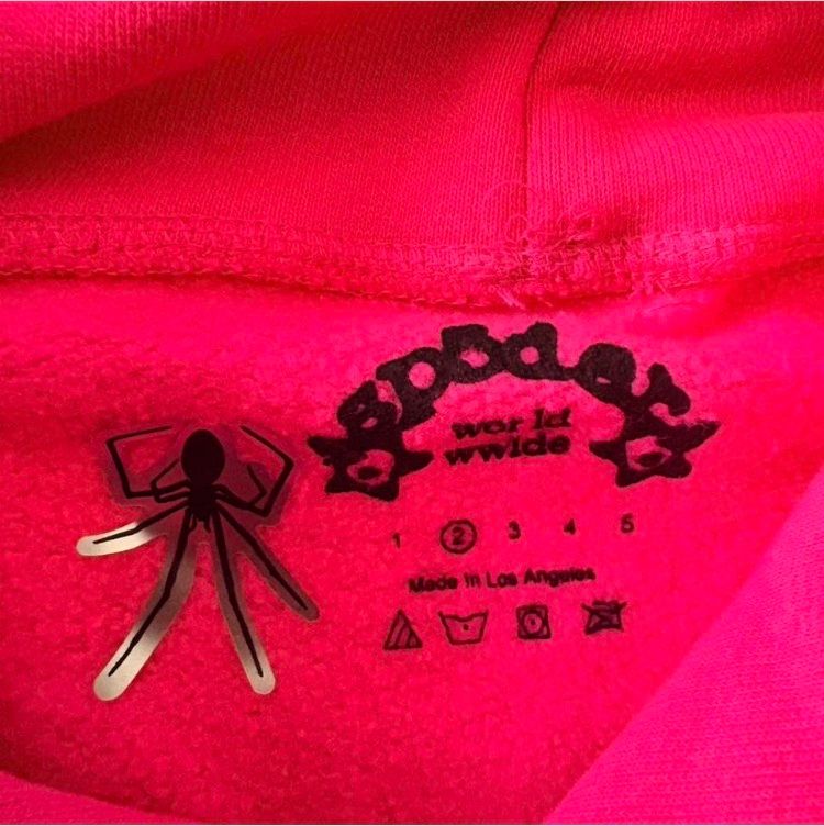 Spider Pink Hoodie With Spider Web Design 3