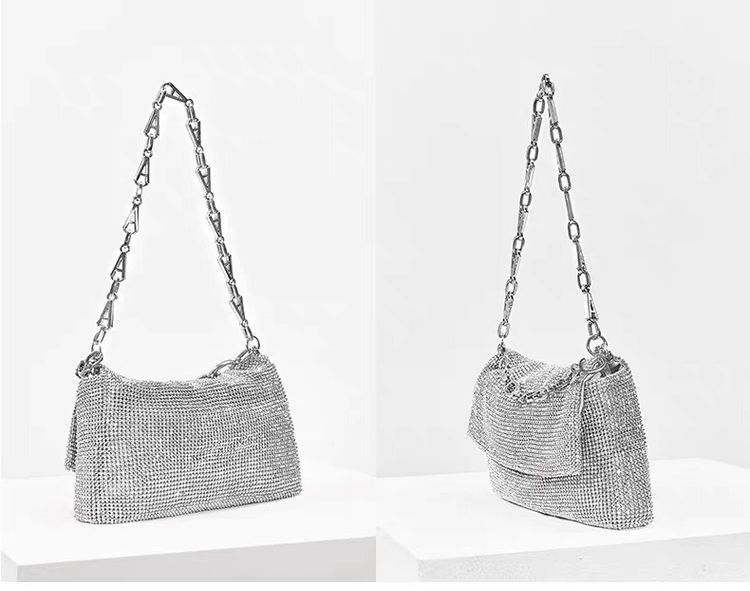 Silver Chain Shoulder Bag Purely handmade image 5