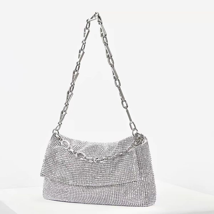 Silver Chain Shoulder Bag Purely handmade image 4
