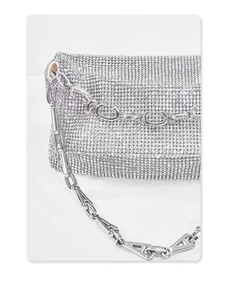 Silver Chain Shoulder Bag Purely handmade image 2