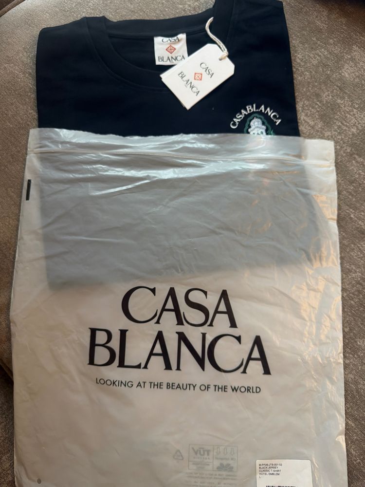 Casablanca Black T-Shirt 2026 new season