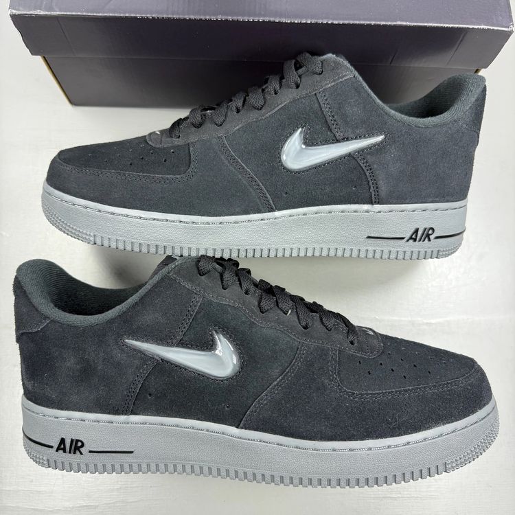 Nike Air Force 1 Size UK 10.5 Jewel Black Cool Grey Men's Trainers HQ3827-002 image 1