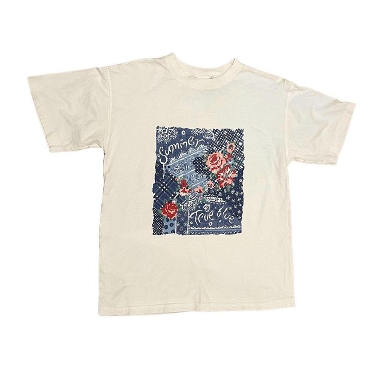 100% Cotton Graphic Summer Print T-shirt Medium image 1