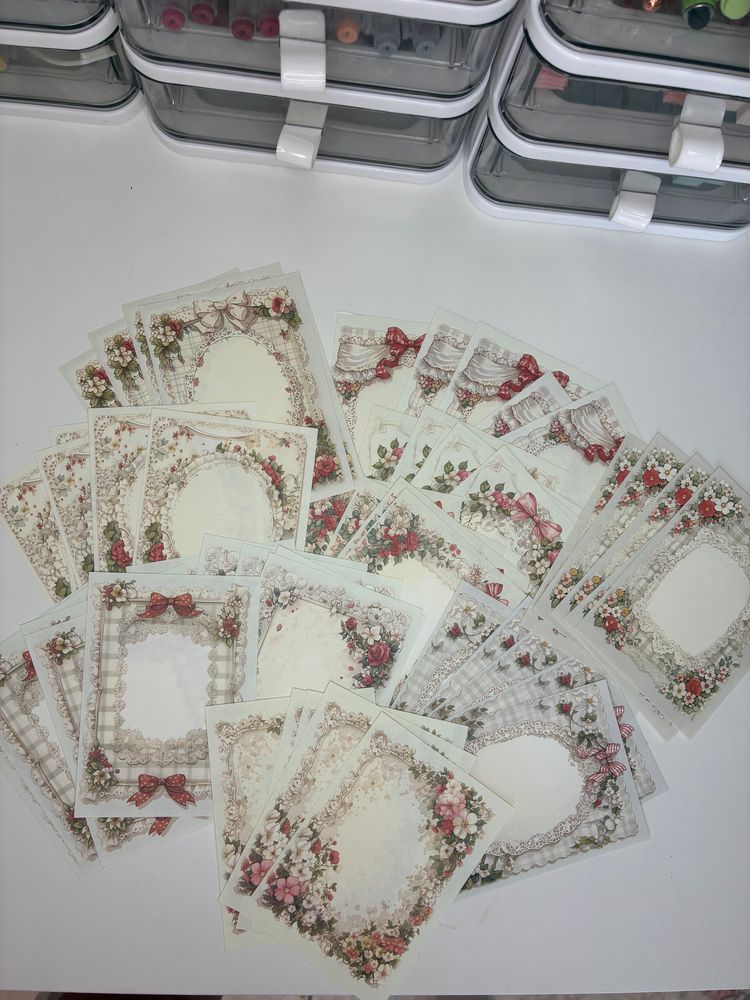 Decorative Paper Note Cards Set 2