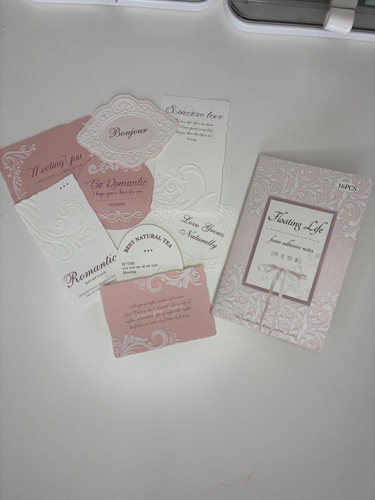 Decorative Paper Note Cards Set 4