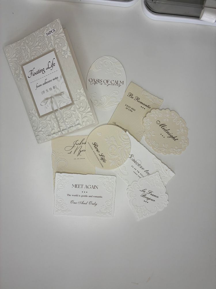 Decorative Paper Note Cards Set 3