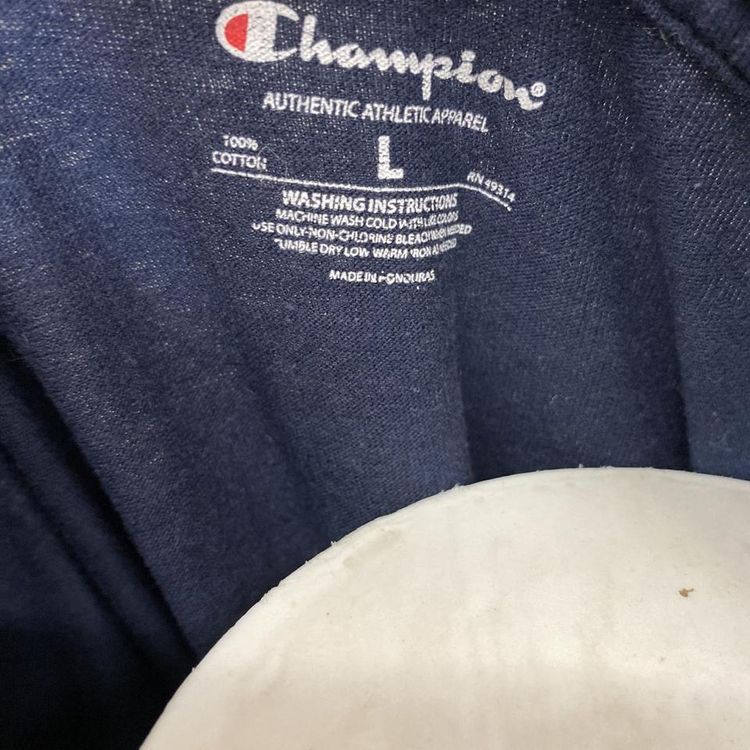 Vintage Champion Navy T-shirt y2k 4