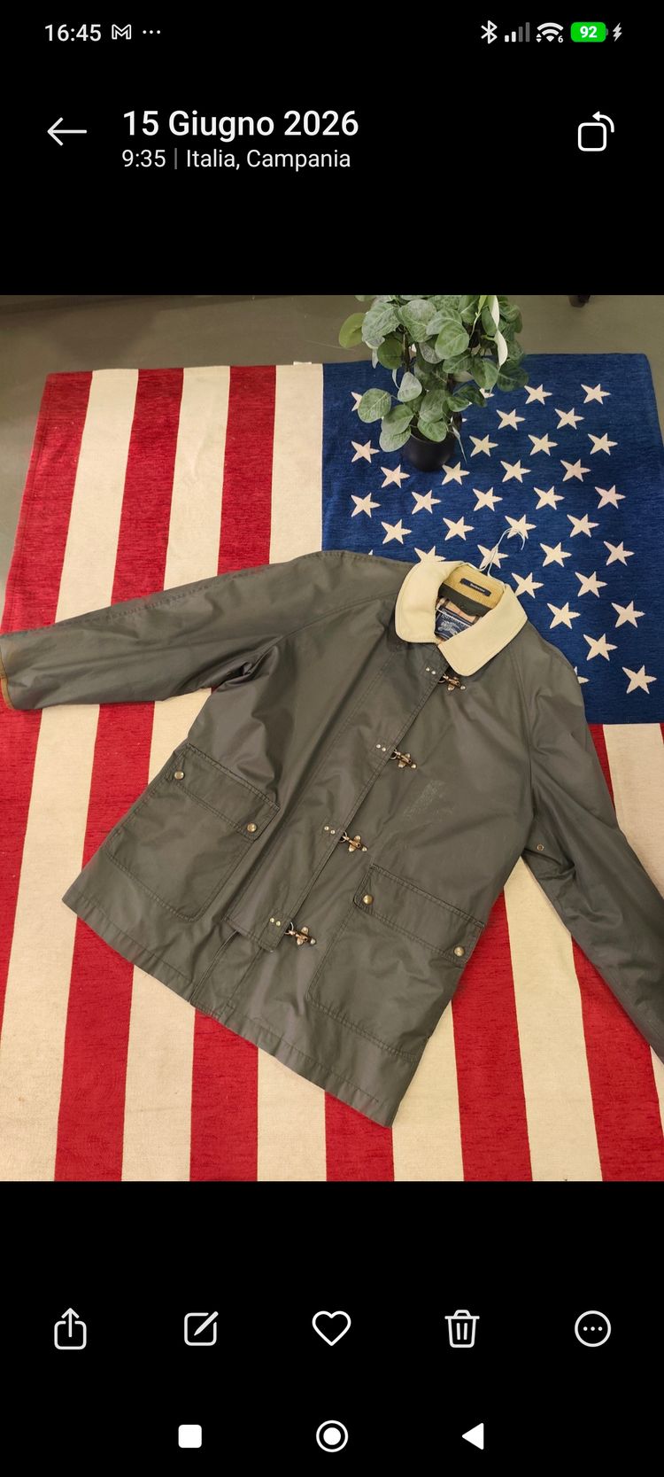 Other Burberrys Men'S Jacket With Beige Corduroy Collar product image