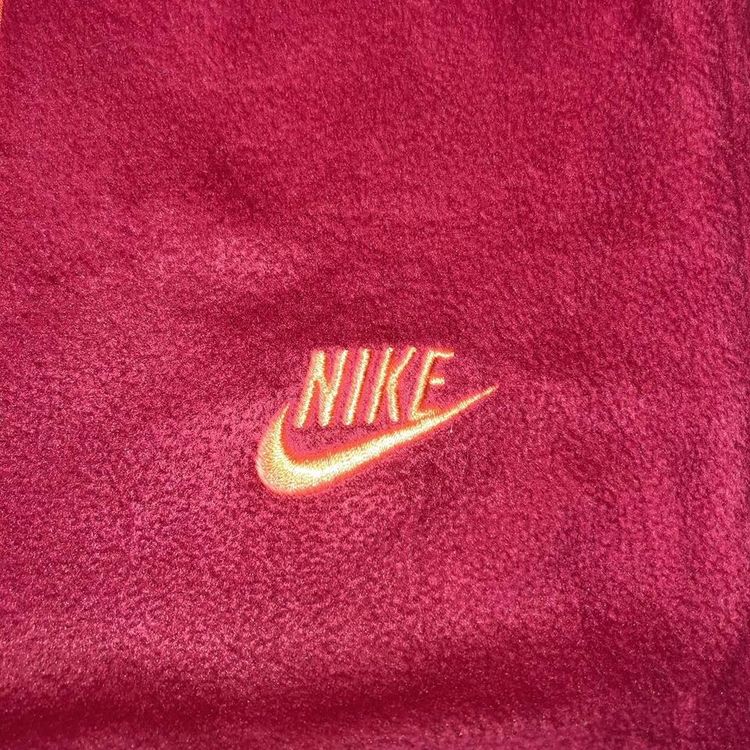 Nike red and orange scarf with embroidered Nike spellout and swoosh logo on both ends image 2