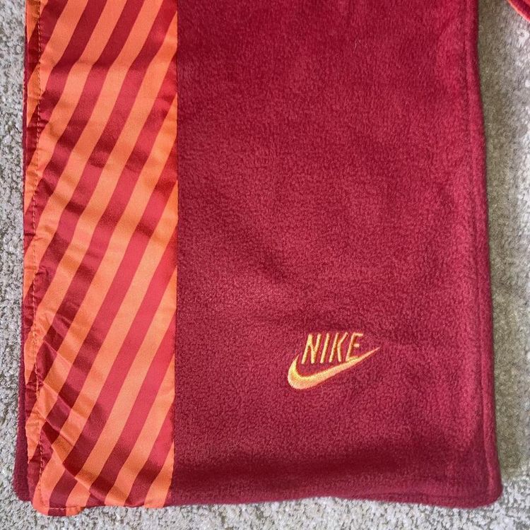 Nike red and orange scarf with embroidered Nike spellout and swoosh logo on both ends image 3