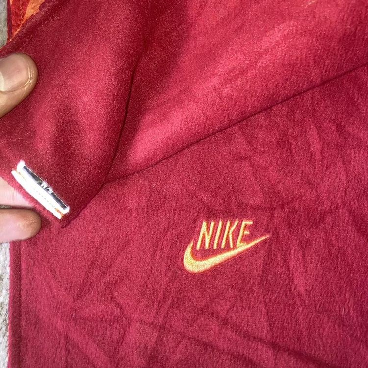 Nike red and orange scarf with embroidered Nike spellout and swoosh logo on both ends image 4