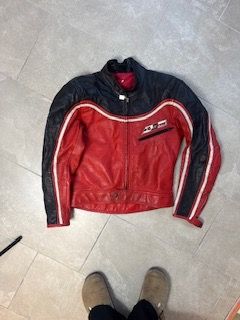 Red And Black Leather Jacket dainese