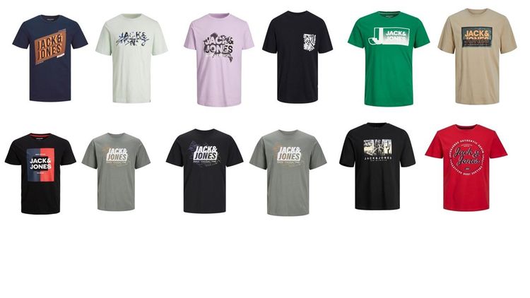 Jack & Jones Twin Pack Short Sleeve Printed Tee Size 1XL image 1