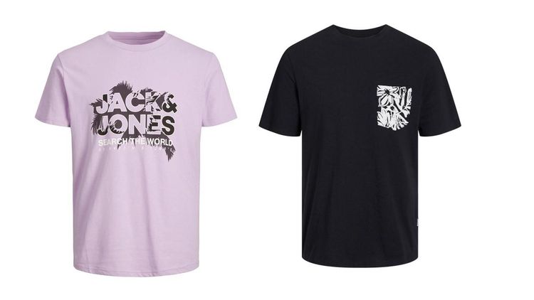 Jack & Jones Twin Pack Short Sleeve Printed Tee Size 1XL image 22