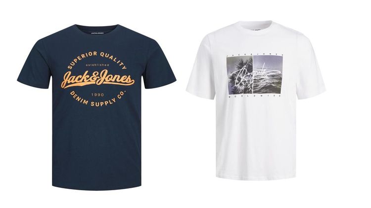 Jack & Jones Twin Pack Short Sleeve Printed Tee Size 1XL image 18
