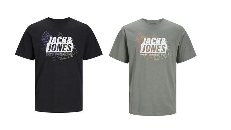 Jack & Jones Twin Pack Short Sleeve Printed Tee Size 1XL image 6