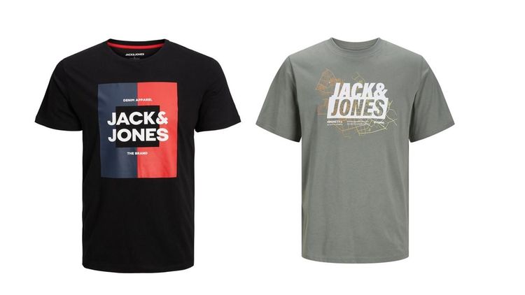 Jack & Jones Twin Pack Short Sleeve Printed Tee Size 1XL image 11