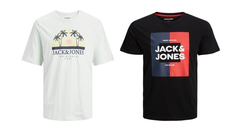 Jack & Jones Twin Pack Short Sleeve Printed Tee Size 1XL image 33