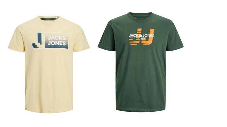 Jack & Jones Twin Pack Short Sleeve Printed Tee Size 1XL image 13