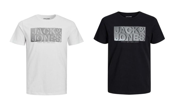 Jack & Jones Twin Pack Short Sleeve Printed Tee Size 1XL image 9