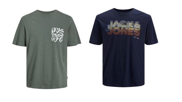 Jack & Jones Twin Pack Short Sleeve Printed Tee Size 1XL image 19