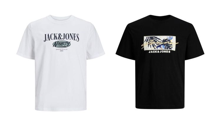 Jack & Jones Twin Pack Short Sleeve Printed Tee Size 1XL image 39