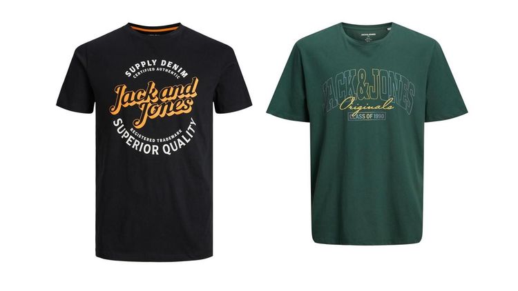 Jack & Jones Twin Pack Short Sleeve Printed Tee Size 1XL image 16