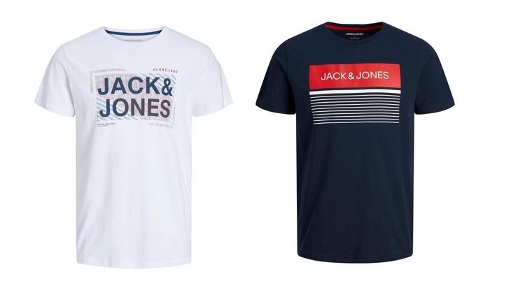 Jack & Jones Twin Pack Short Sleeve Printed Tee Size 1XL image 21