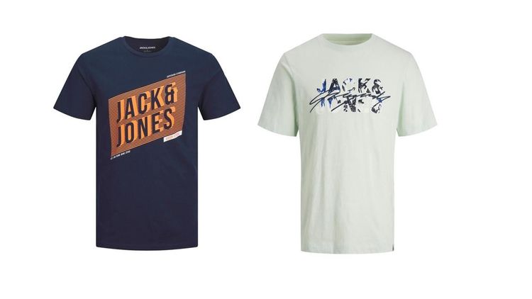 Jack & Jones Twin Pack Short Sleeve Printed Tee Size 1XL image 12